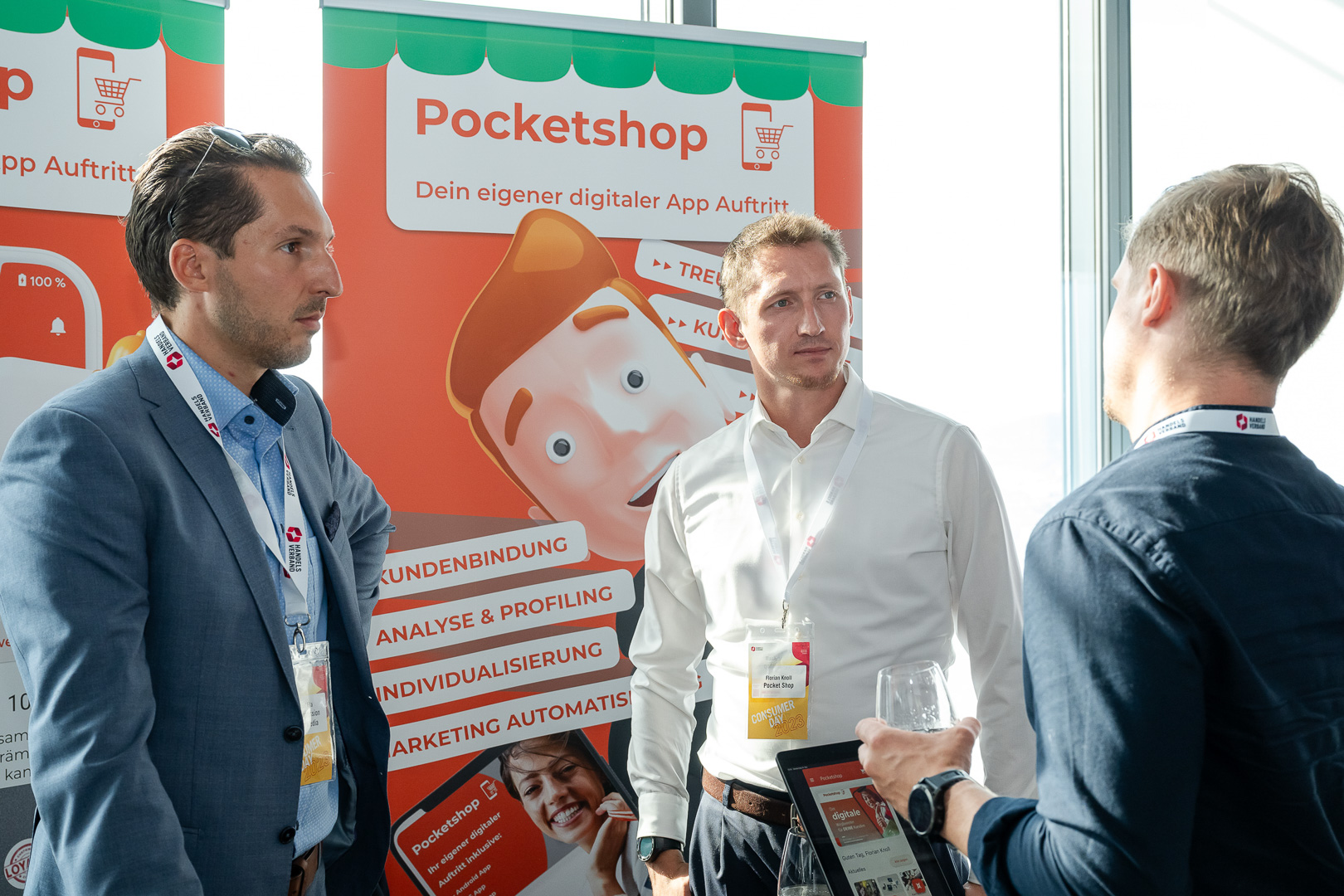 Pocketshop am Stand beim Handelsverband